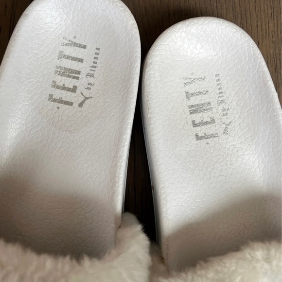 White Fenty Puma slides - Picture 2 of 3